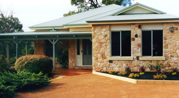 Natural limestone rock wall